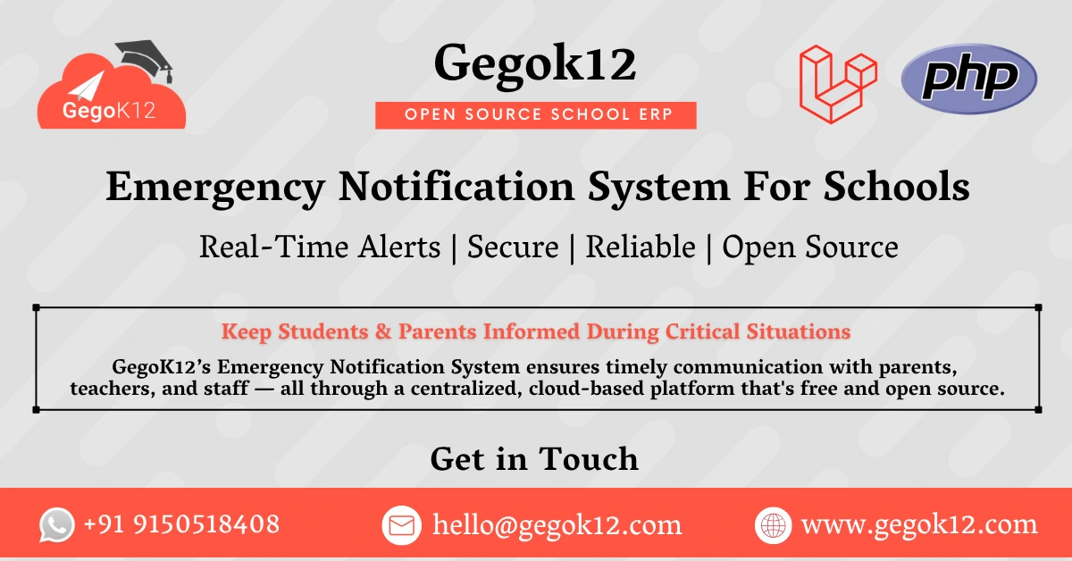 Free Emergency Notification System For Schools | Gegok12