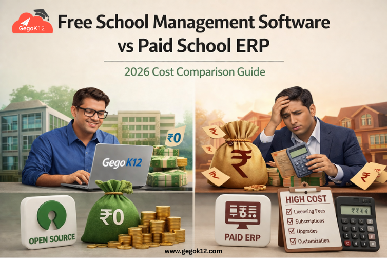 Stop Paying ₹5 Lakhs: Free School Management Software vs Paid School ERP: Complete Cost Comparison 2026
