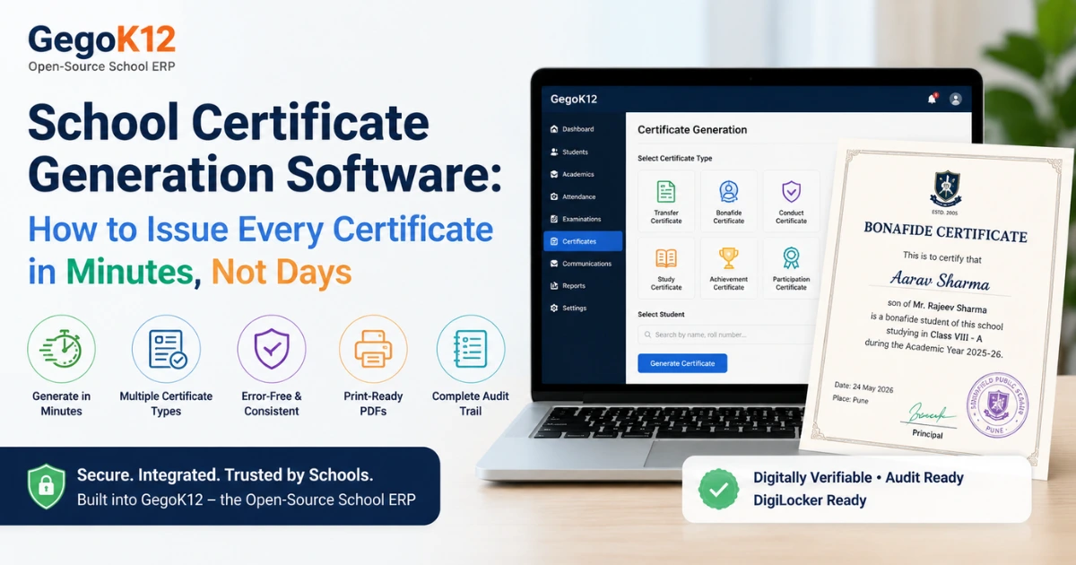 School certificate generation software banner_Gegok12 School certificate generation software banner_Gegok12