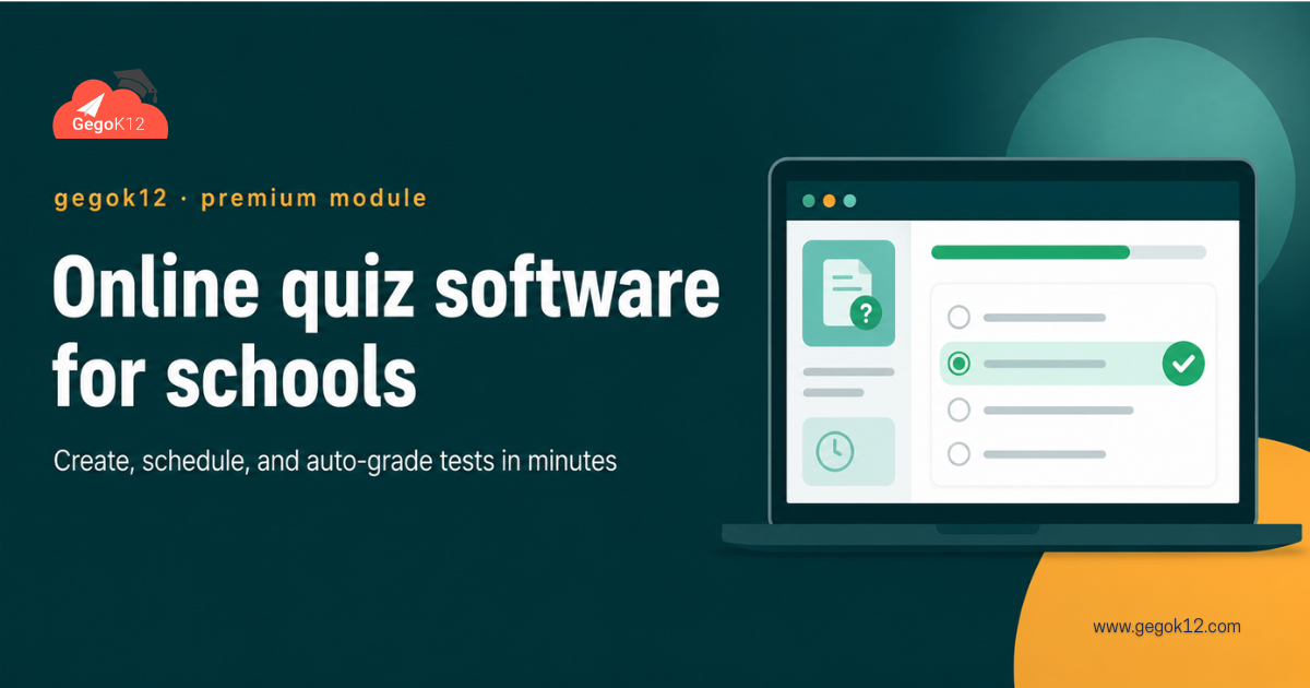 online-quiz-software-for-schools-gegok12 online quiz software for schools dashboard in GegoK12