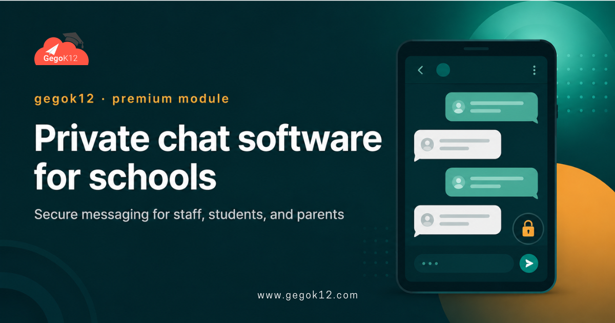 private chat software for schools interface in GegoK12