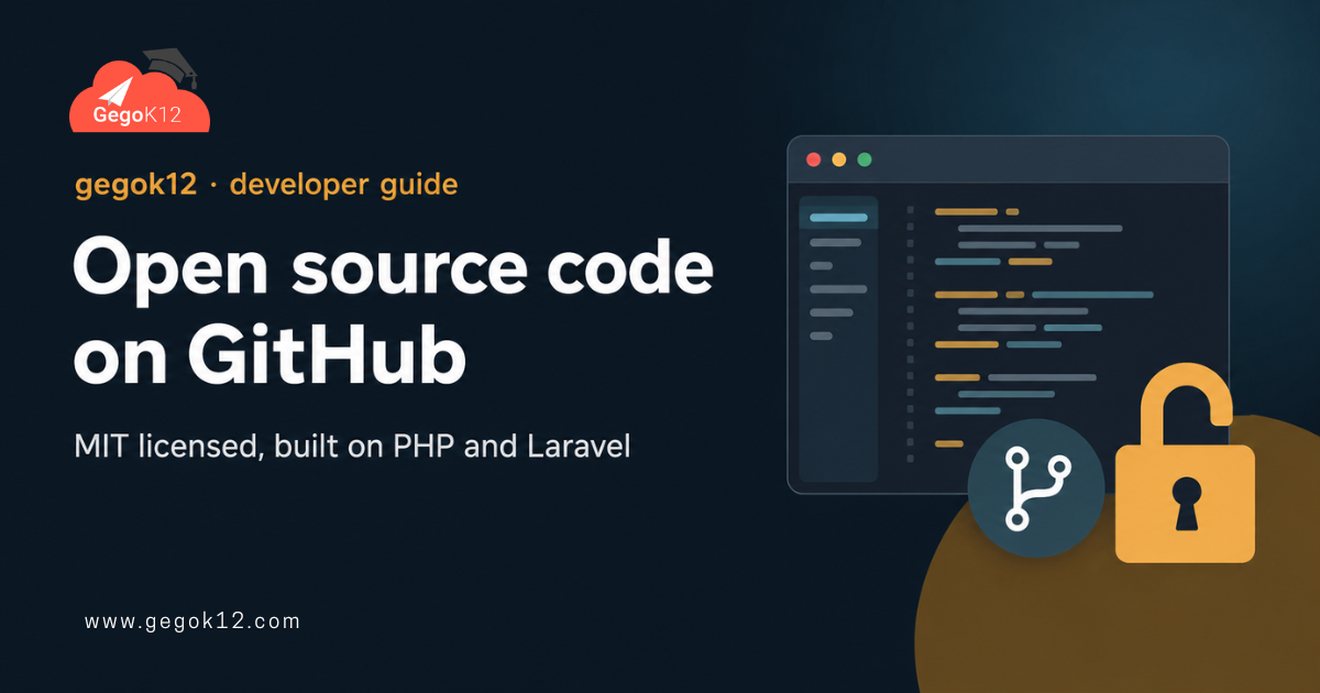 GegoK12 open source code repository structure on GitHub